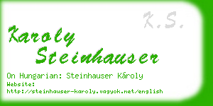 karoly steinhauser business card